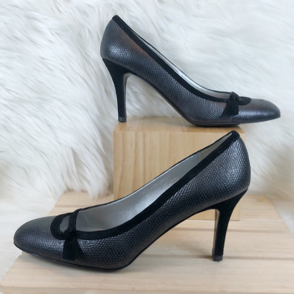 Claudia Ciuti Shoes - Claudia Ciuti Black Silver Pumps